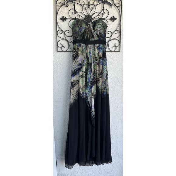 BCBG Maxazria Tae Strapless Silk Maxi Dress - Size 6 - Black - Picture 3 of 10